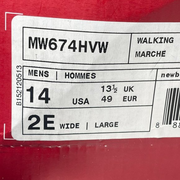 New Balance 674 Wide White Comfort Walking Shoes Size 14&16 2E Style: MW674HVW. main image 6
